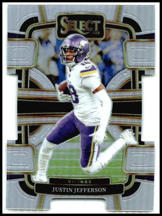 2023 Panini Select Silver Prizms Die Cuts #65 Justin Jefferson Minnesota Vikings