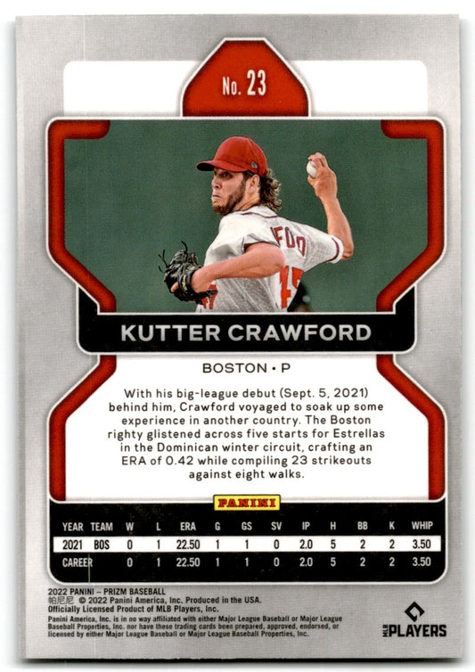 2022 Panini Prizm Kutter Crawford Rookie Boston Red Sox #23