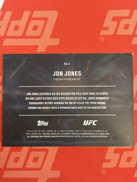 2025 Topps Knockout UFC Knockout Artists #KA-3 Jon Jones