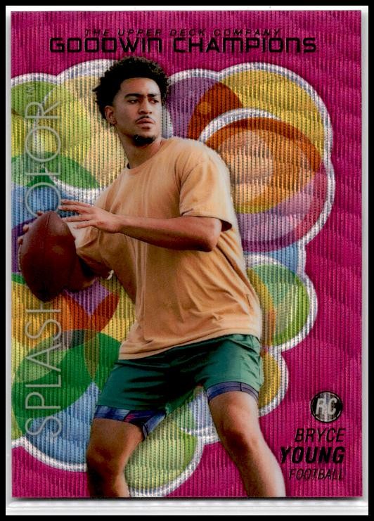 2023 Goodwin Champions Splash of Color Platinum Pink Wave #SCP-82 Bryce Young