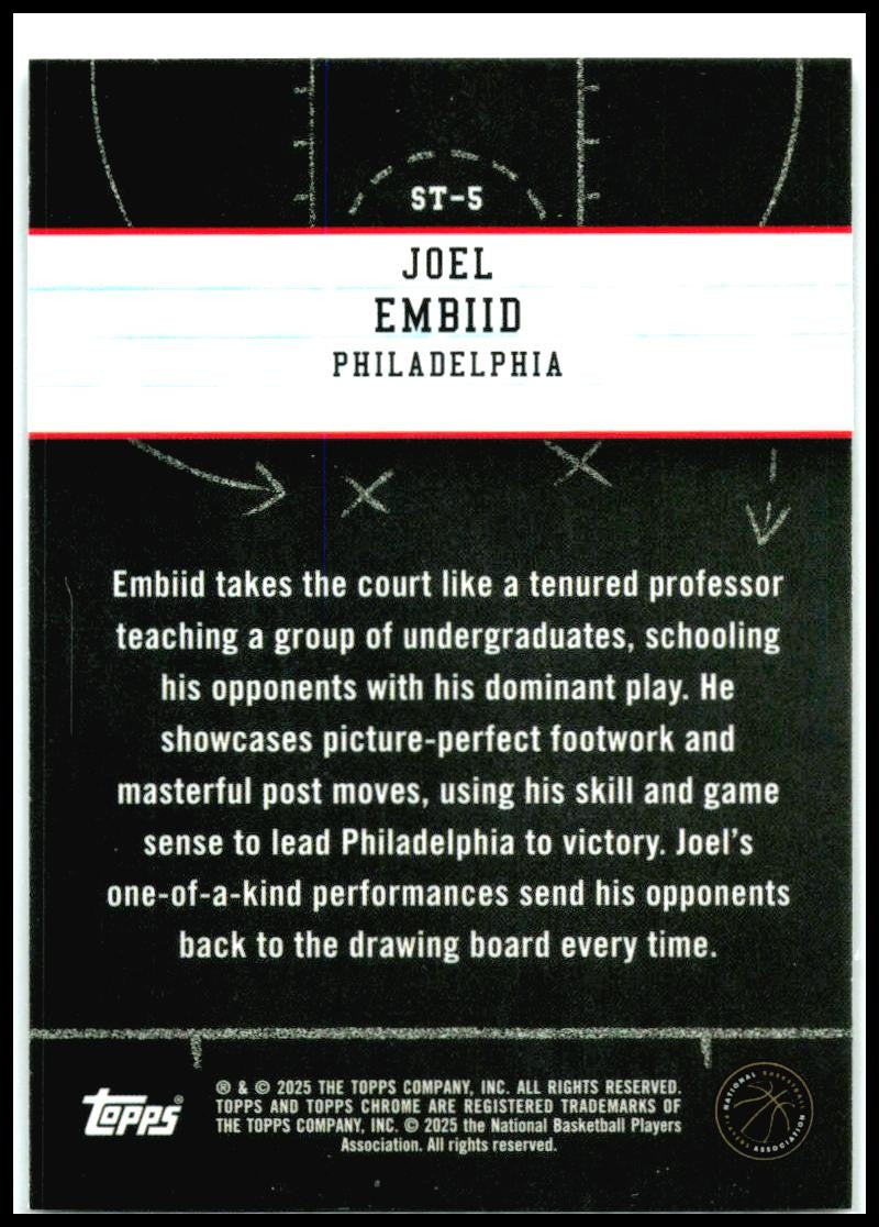 2024-25 Topps Chrome Show and Tell #ST-5 Joel Embiid Philadelphia 76ers