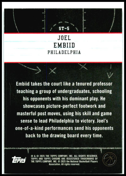 2024-25 Topps Chrome Show and Tell #ST-5 Joel Embiid Philadelphia 76ers