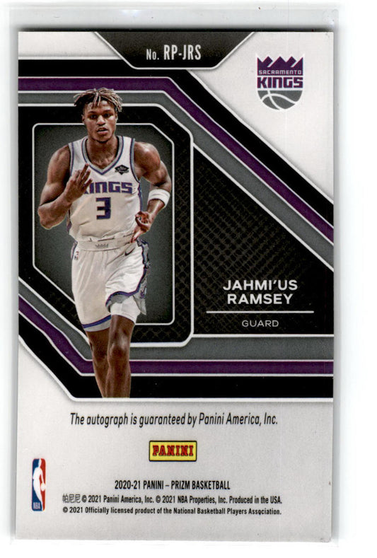 2020 Panini Prizm #RP-JRS Jahmi'us Ramsey  Rookie Auto Sacramento Kings