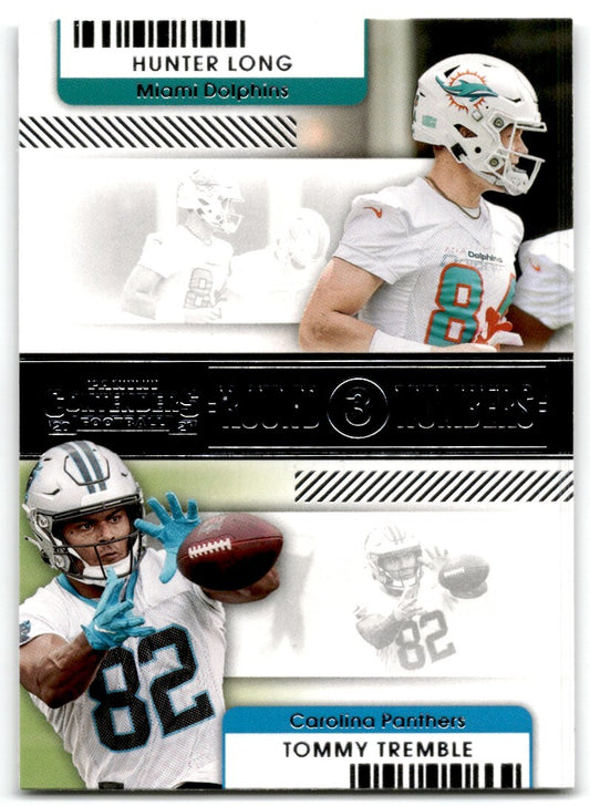 2021 Panini Contenders Tommy Tremble/ Hunter Long Rookie Carolina Panthers /