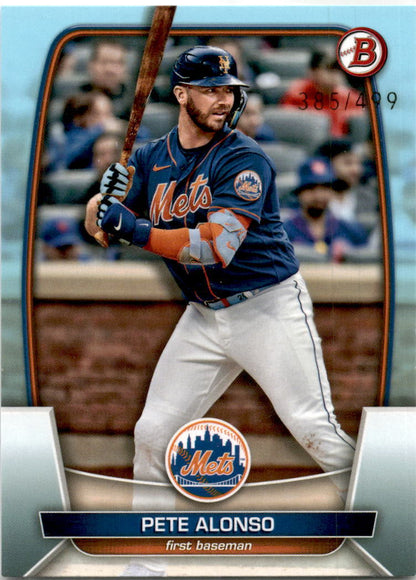 2023 Bowman Sky Blue #78 Pete Alonso 385/499 New York Mets
