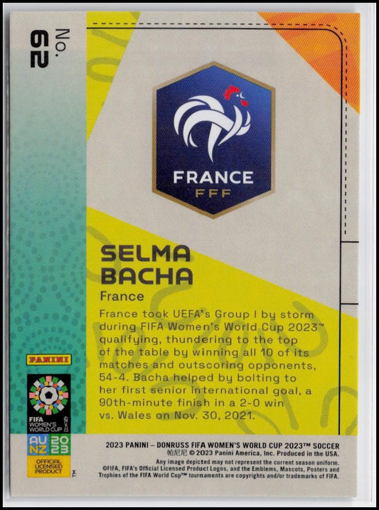 2023 Donruss FIFA Women's World Cup #62 Selma Bacha