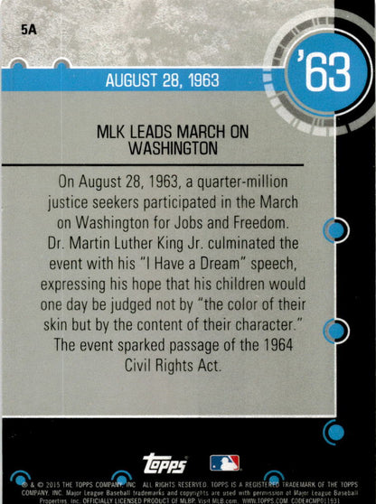 2015 Topps #5A MLK Leads March On Washington