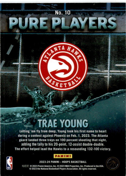 2023-24 Hoops Winter Pure Players #10 Trae Young Atlanta Hawks