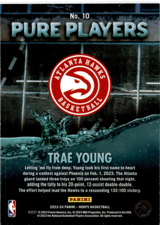 2023-24 Hoops Winter Pure Players #10 Trae Young Atlanta Hawks