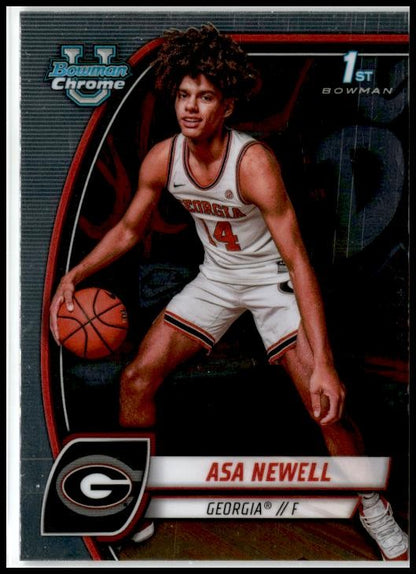 2024-25 Bowman University Chrome #8 Asa Newell Georgia Bulldogs