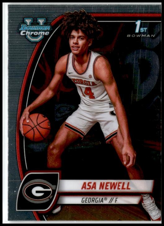 2024-25 Bowman University Chrome #8 Asa Newell Georgia Bulldogs