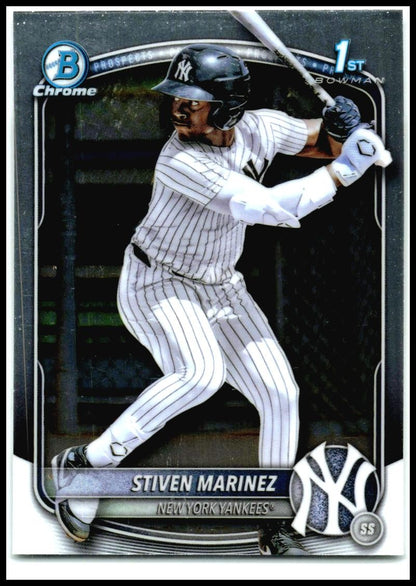 2025 Bowman Chrome #BCP-189 Stiven Marinez Rookie New York Yankees