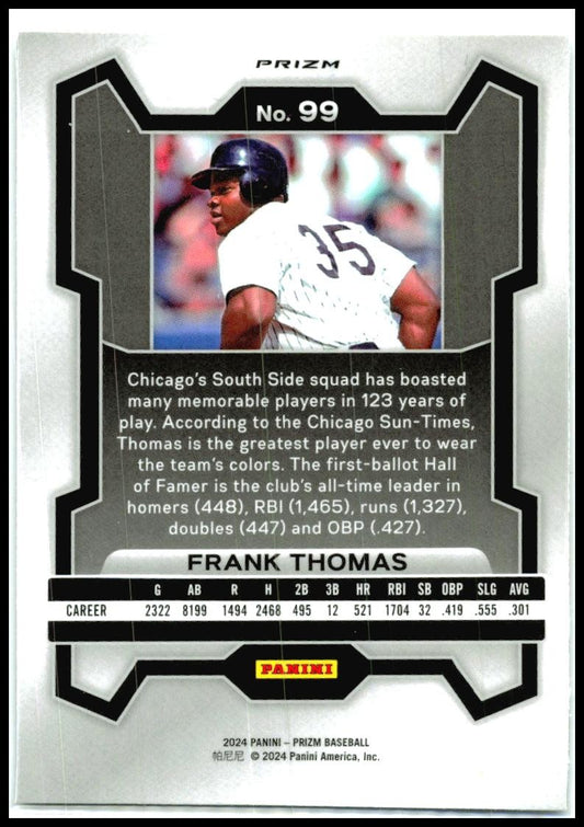 2024 Panini Prizm Silver Prizms #99 Frank Thomas Chicago White Sox