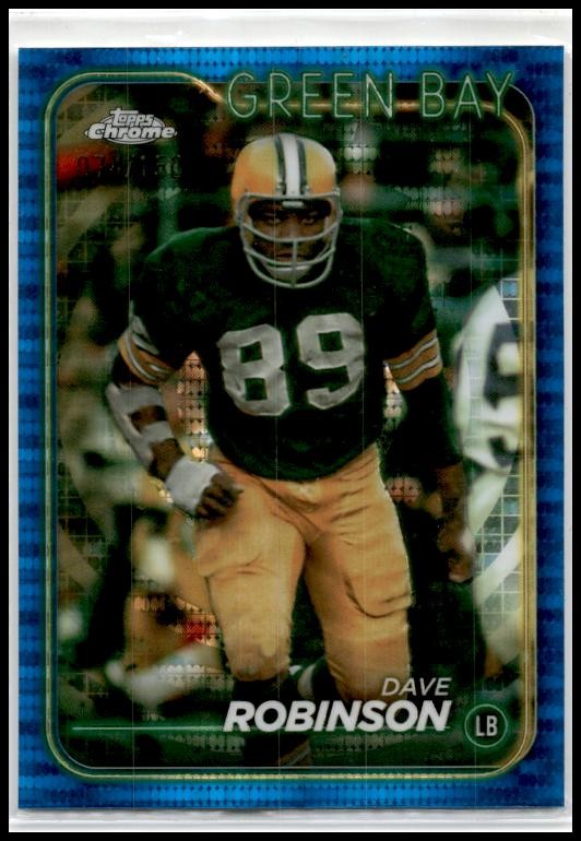 2024 Topps Chrome Blue Sonar Refractor #76 Dave Robinson #/150 Green Bay Packers