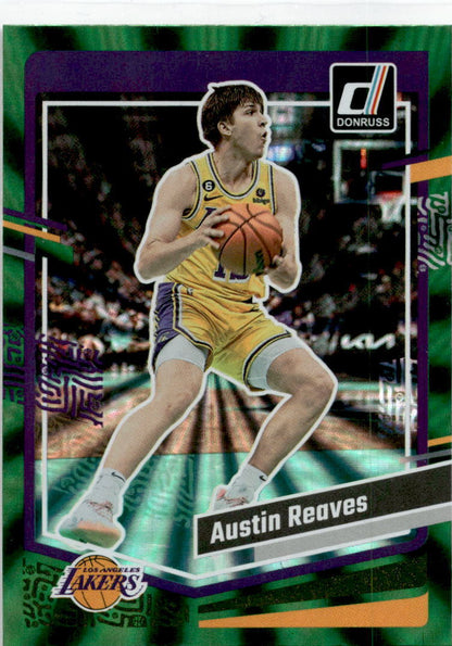 2023-24 Donruss Green Laser Holo #18 Austin Reaves Los Angeles Lakers
