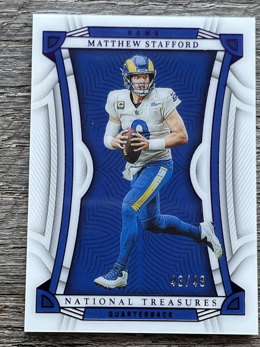 2022 National Treasure Purple #97 Matthew Stafford Rams /49
