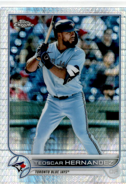 2022 Topps Chrome Prism Refractor #185 Teoscar Hernandez Toronto Blue Jays