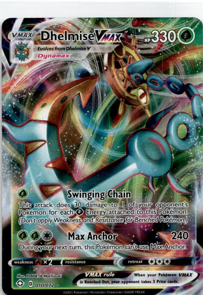 Dhelmise Vmax 010/072 Shining Fates-Ultra Rare Full Art
