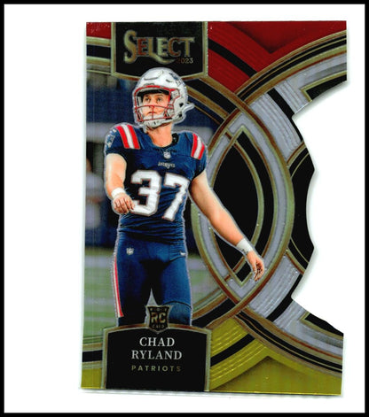 2023 Select Red and Yellow Prizms Die Cuts #122 Chad Ryland Rookie Patriots