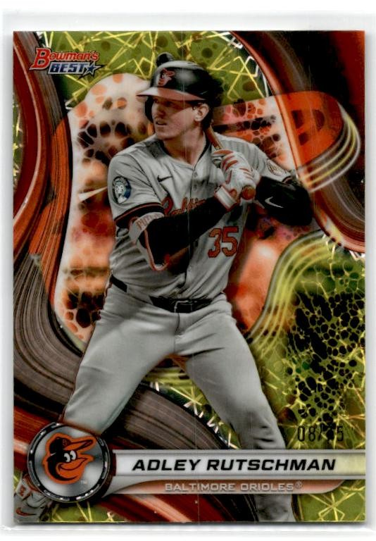 2024 Bowman's Best Yellow Lazer Refractors #9 Adley Rutschman Orioles