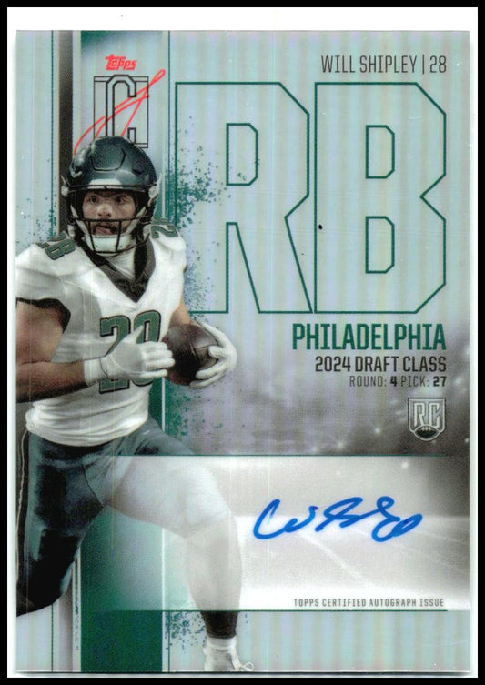 2024 Signature Class Rookie Class Chrome Auto #RCV-WS Will Shipley Auto Eagles
