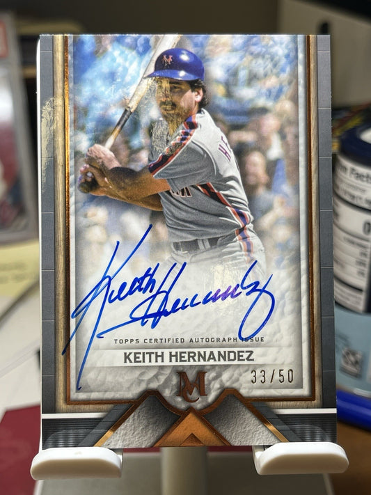 2023 Topps Museum Collection Archival Auto AA-KH Keith Hernandez Auto /99 Mets