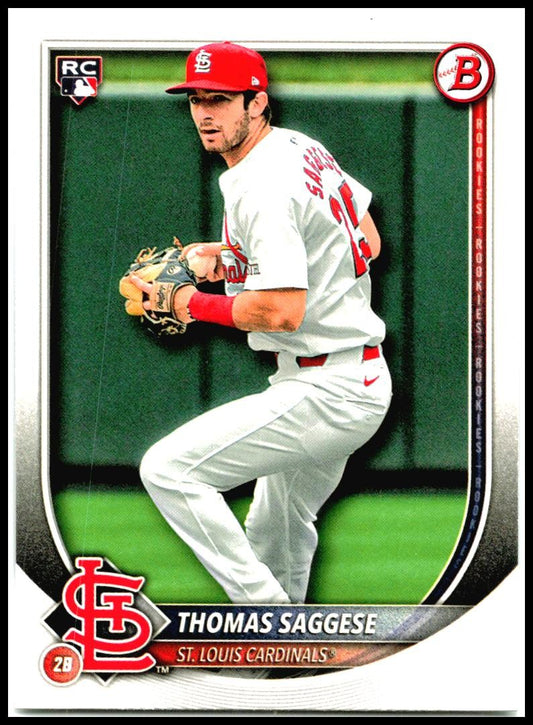 2025 Bowman #57 Thomas Saggese Rookie St. Louis Cardinals