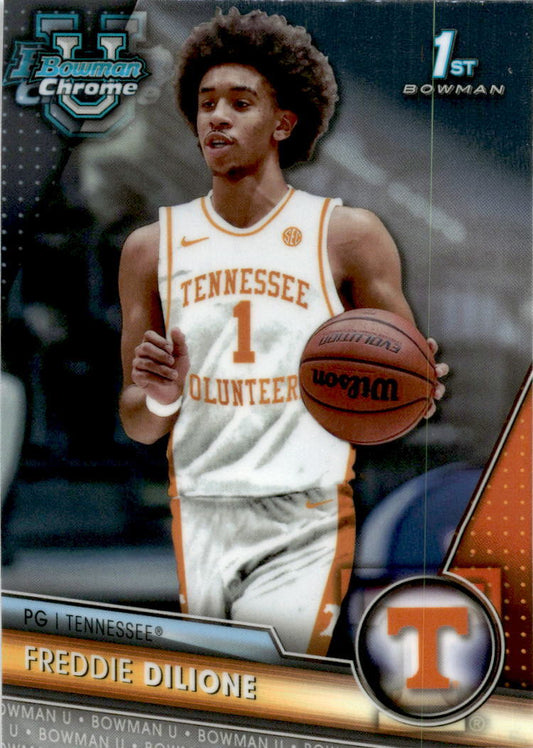 2023-24 Bowman University Chrome #76 Freddie Dilione Tennessee Volunteers