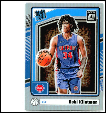 2024-25 Donruss Optic Holo #289 Bobi Klintman Rookie Detroit Pistons