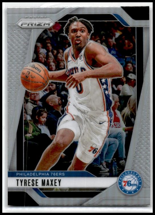 2024-25 Panini Prizm Prizms Silver #96 Tyrese Maxey Philadelphia 76ers