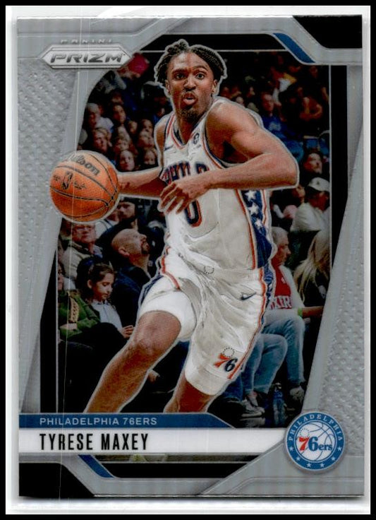 2024-25 Panini Prizm Prizms Silver #96 Tyrese Maxey Philadelphia 76ers