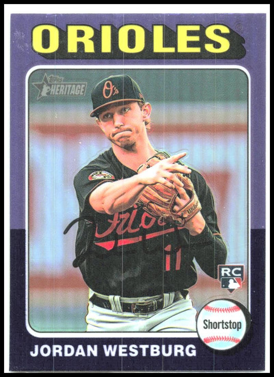 2024 Topps Heritage Chrome Purple Refractor #229 Jordan Westburg