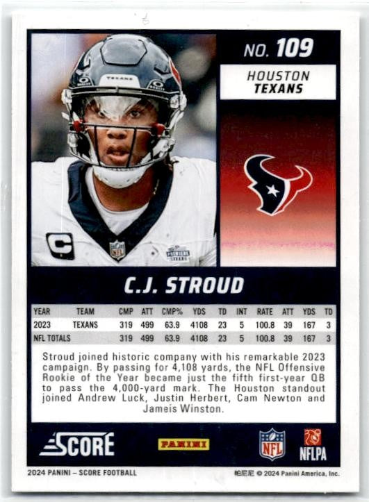 2024 Score #109 C.J. Stroud Houston Texans