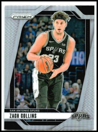2024-25 Panini Prizm Prizms Silver #197 Zach Collins San Antonio Spurs