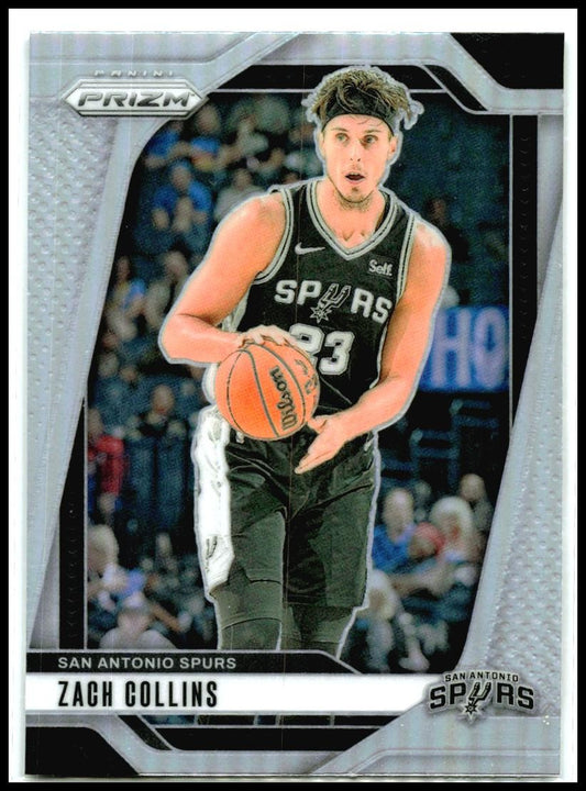 2024-25 Panini Prizm Prizms Silver #197 Zach Collins San Antonio Spurs