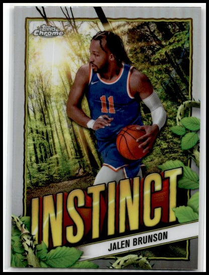 2024-25 Topps Chrome Instinct Refractor #INS-18 Jalen Brunson New York Knicks