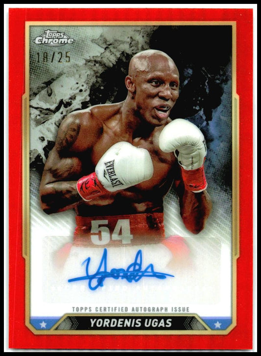 2024 Topps Chrome Boxing Orange Auto /25 #CBA-YUS Yordenis Ugas Auto