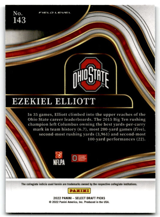2022 Panini Select Draft Picks Ezekiel Elliott Ohio State Buckeyes #143
