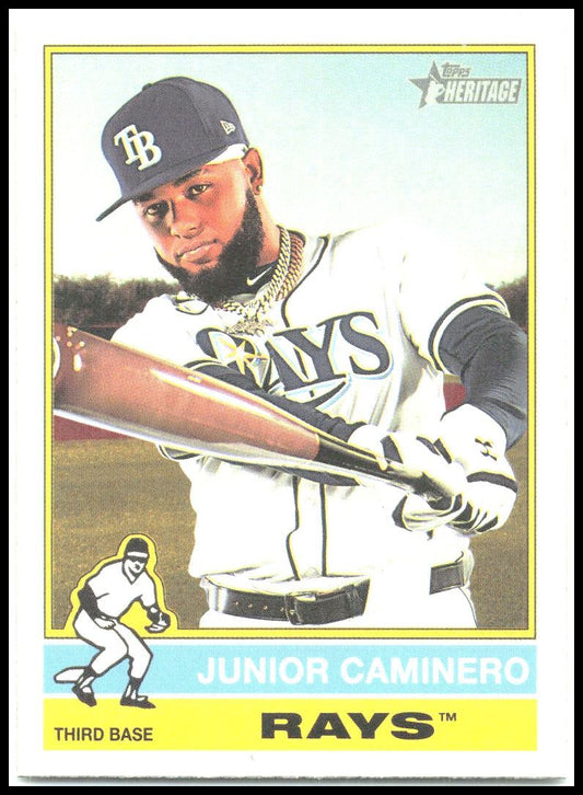 2025 Topps Heritage Chrome #280 Junior Caminero Rays