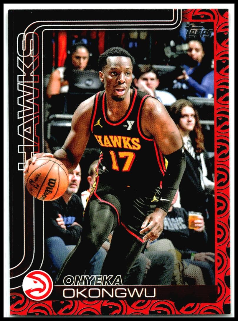 2025-26 Topps Team Logo Border SSP #66 Onyeka Okongwu Atlanta Hawks