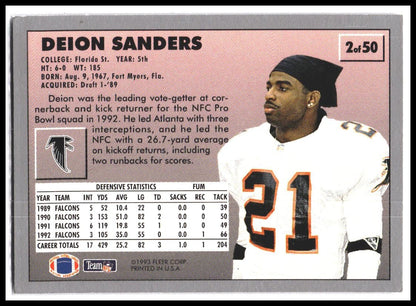 Deion Sanders #385 1993 Fleer