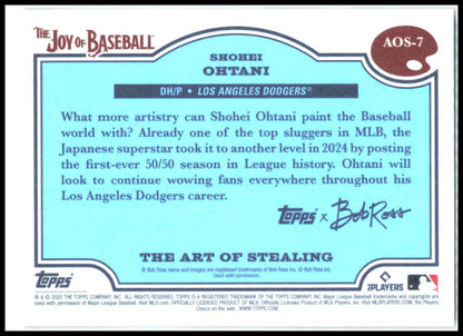 2025 The Joy of Baseball The Art of Stealing Blue #AOS-7 Shohei Ohtani /50 LA