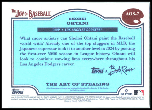 2025 The Joy of Baseball The Art of Stealing Blue #AOS-7 Shohei Ohtani /50 LA