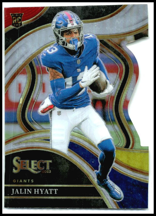 2023 Panini Select Black and Gold Prizms Die Cuts #263 Jalin Hyatt Rookie Giants