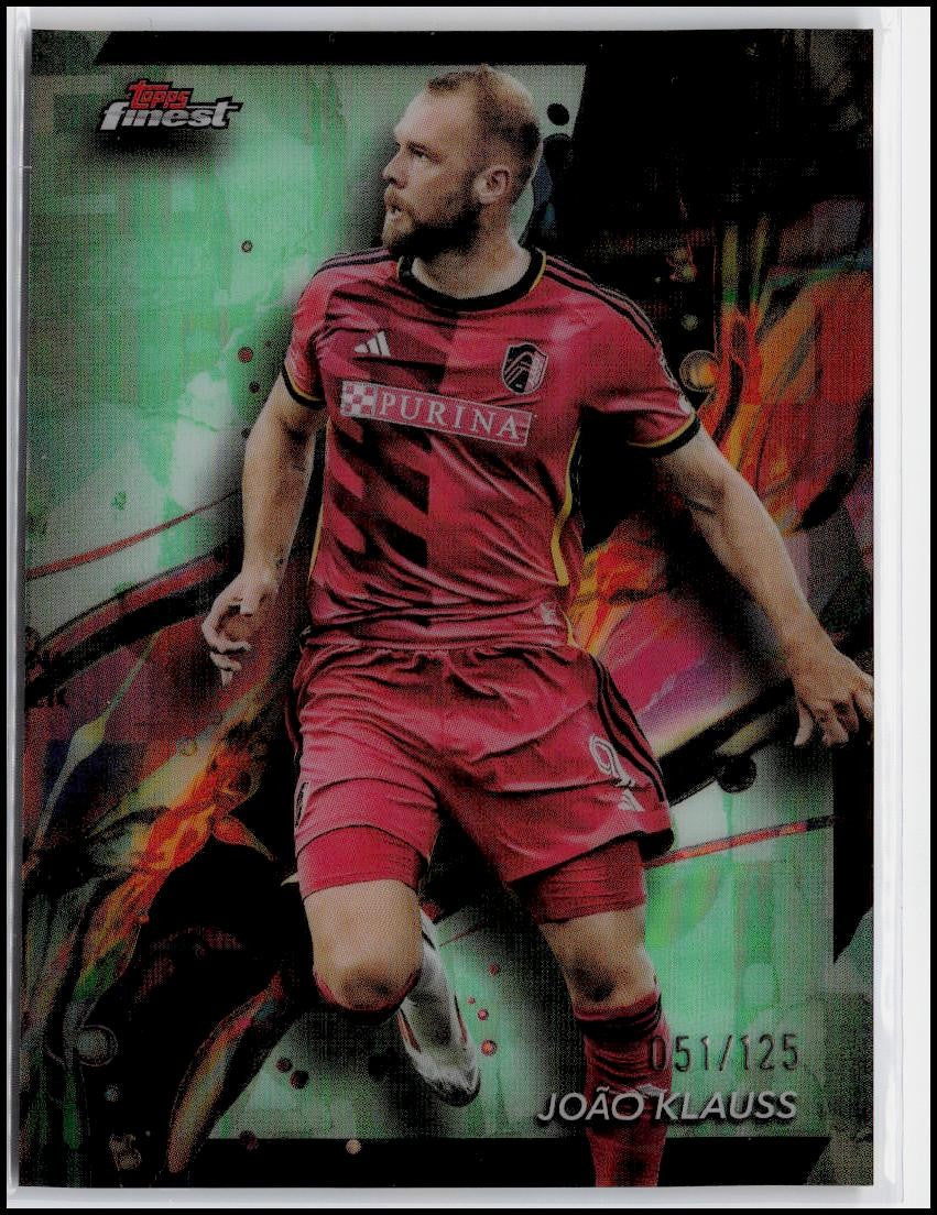 2024 Finest MLS #77 João Klauss Neon Green Refractor #/125