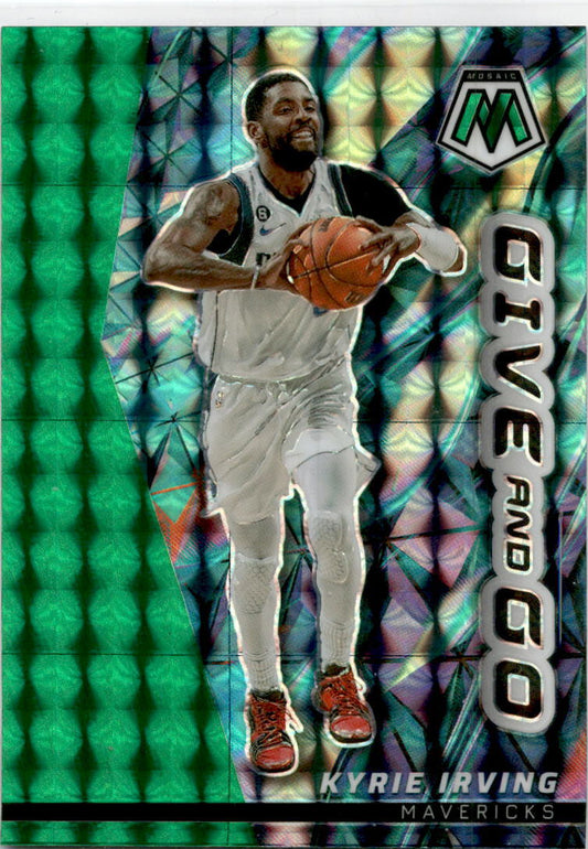 2022-23 Panini Mosaic Give and Go Mosaic Green #12 Kyrie Irving