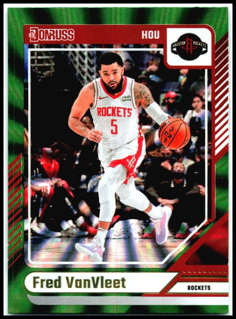 2024-25 Donruss Holo Green Laser #58 Fred VanVleet Houston Rockets