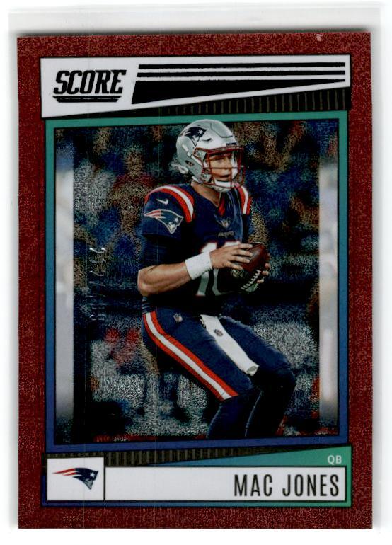 2022 Score Dots Red #284 Mac Jones #/499 New England Patriots
