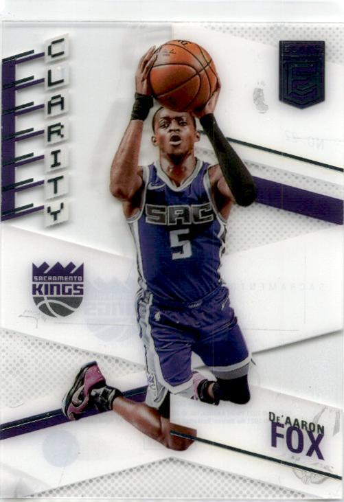 2021-22 Donruss Elite Clarity #22 De'Aaron Fox Sacramento Kings
