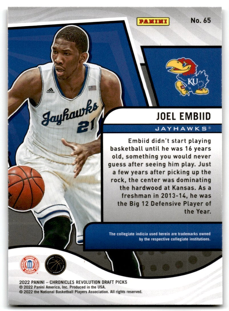 2022-23 Revolution Draft Picks Joel Embiid Philadelphia 76ers #65
